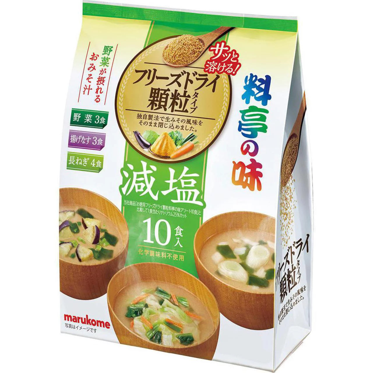Marukome Ryotei no Aji Freeze-Dried Miso Soup Granules (6 servings)