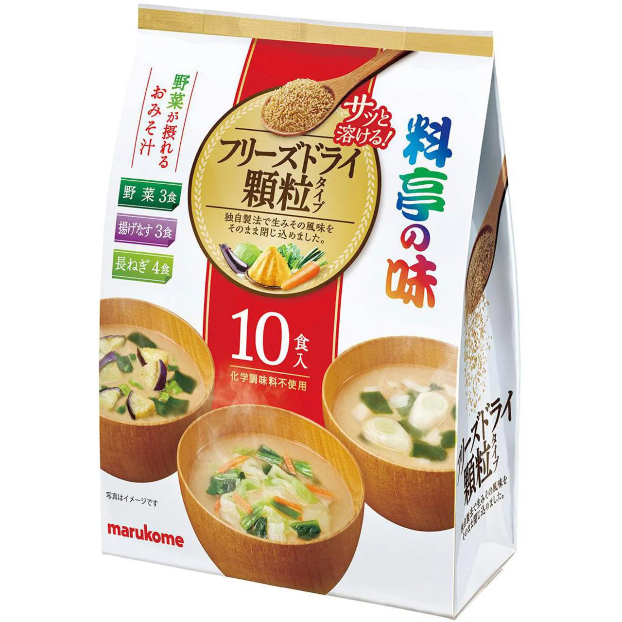 Marukome Ryotei no Aji Freeze-Dried Miso Soup Granules (6 servings)