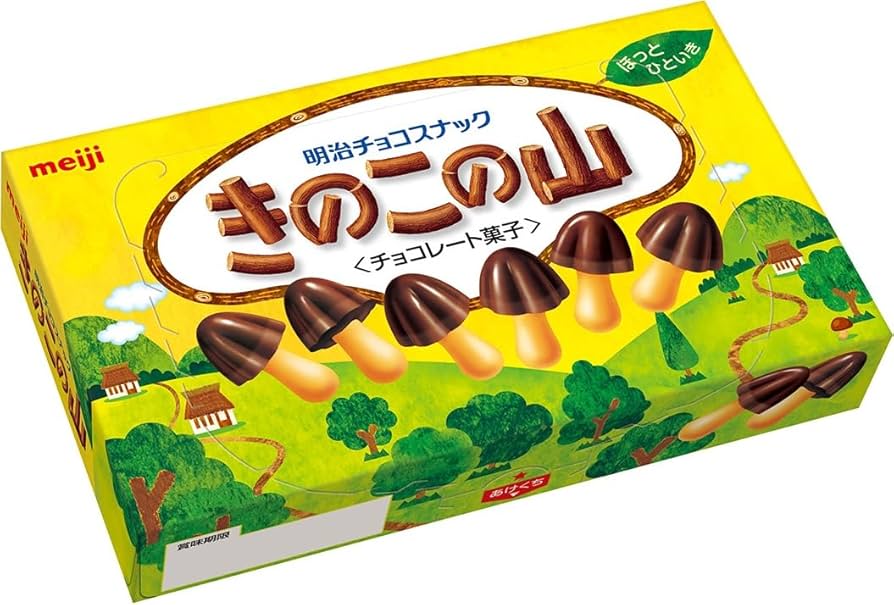 Meiji Kinoko no Yama & Takenoko no Sato Chocolate Biscuits