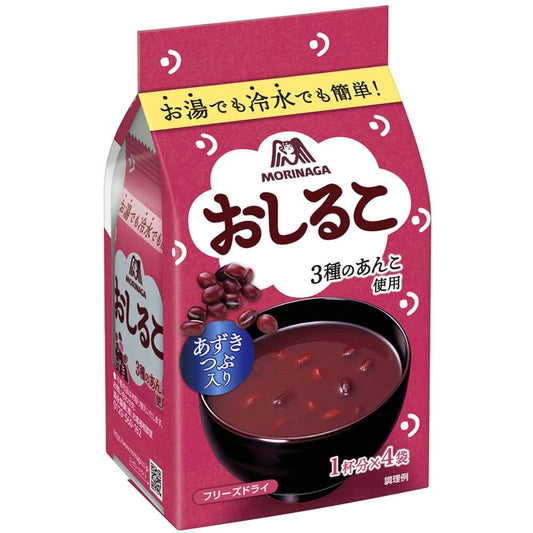 Morinaga Instant Sweet Red Bean Soup (Freeze-Dried) – 4 Servings
