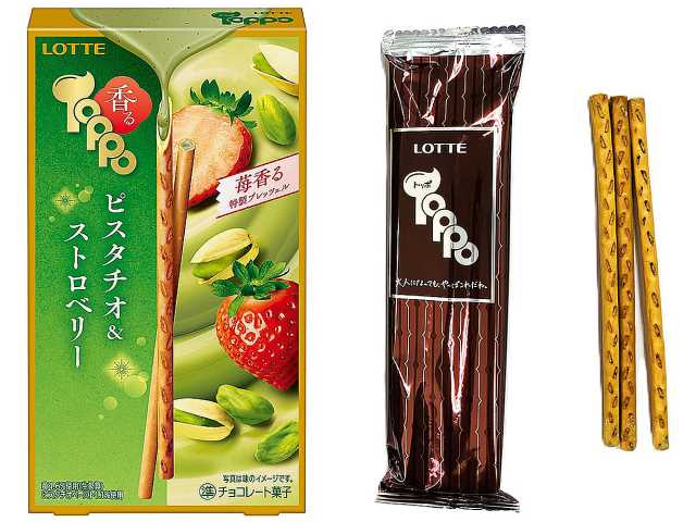 Lotte Kaoru Toppo – Pistachio & Strawberry (2 Packs)