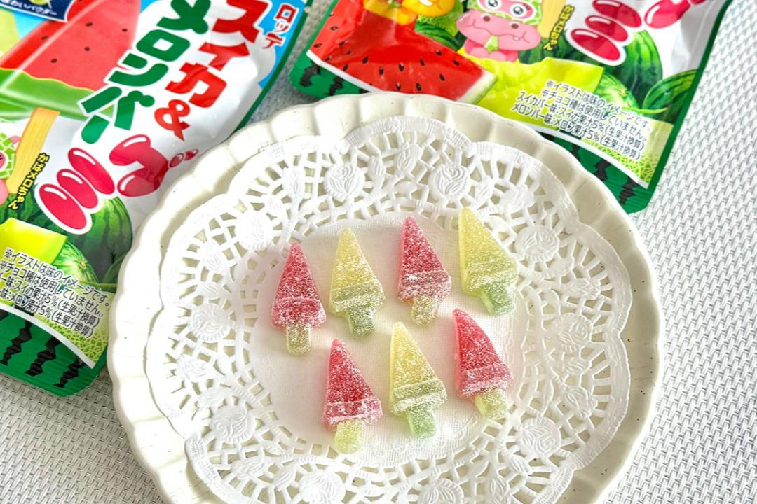 Lotte Watermelon & Melon Bar Gummies (73g)