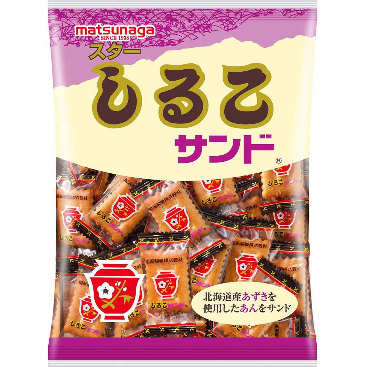 Matsunaga Star Shiruko Sandwich Biscuits 110g