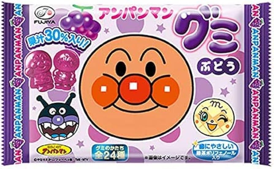 Fujiya Anpanman Gummy – Grape (6 Pieces)