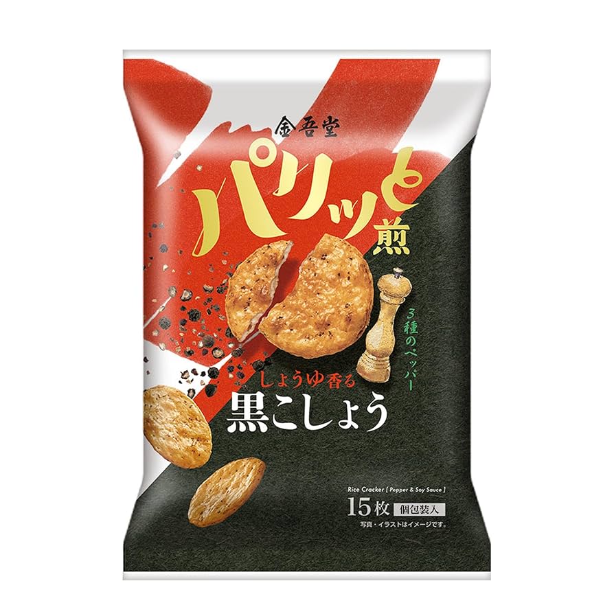 Kingodo Paritto Sen Soy Sauce & Black Pepper (15 Pieces)