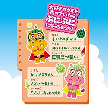 Lotte Watermelon & Melon Bar Gummies (73g)