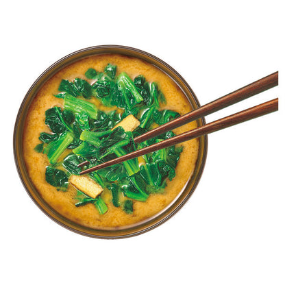 Hanamaruki Instant Miso Soup with Spinach – Rich in Iron (6 Servings)