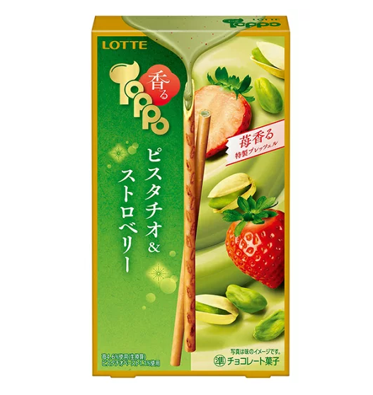 Lotte Kaoru Toppo – Pistachio & Strawberry (2 Packs)