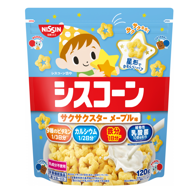 Nissin Cisco Corn Crispy Star Maple Flavor 120g