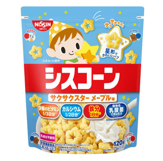 Nissin Cisco Corn Crispy Star Maple Flavor 120g