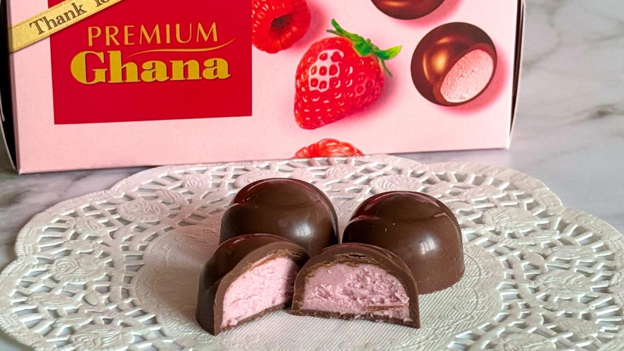 Lotte Premium Ghana Chocolate Strawberry & Framboise (56g)